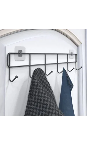 6lı Yapışkanlı Kapı Arkası Askı
