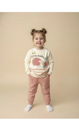 Little Bobby Love Kız Çocuk Sweatshirt ve Eşofman Takımı