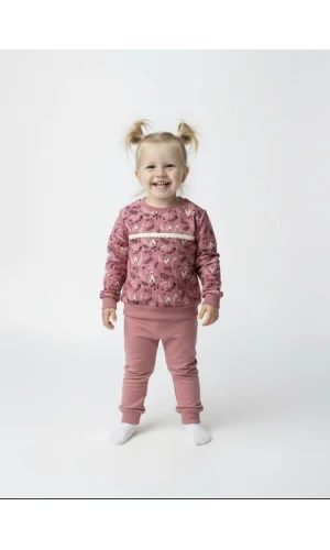 desenli sweatshirt, şerit detaylı