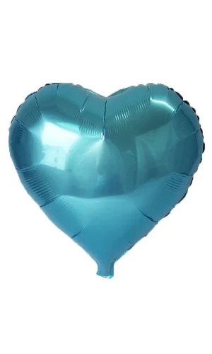 Açık Mavi Kalp Folyo Balon 45 Cm.