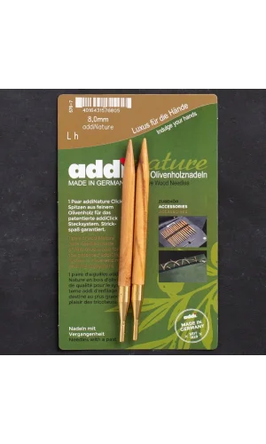 Addi Nature Olive Wood Click 8mm 13cm Misinalı Şiş