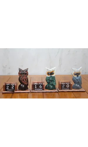 Ahşap Baykuş Takvim  Büyük Boy