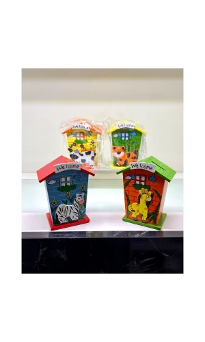 Ahşap Ev Tasarımlı Kumbara