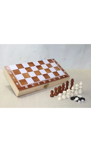 Ahşap Kutulu Satranç Model 2