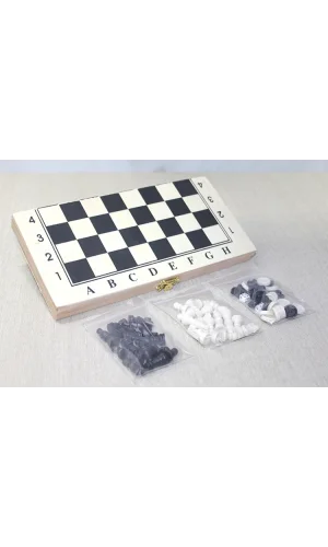 Ahşap Kutulu Satranç Tavla Seti Model 4