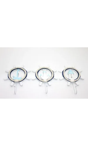 Ahşap Marin Dümenli Askılık