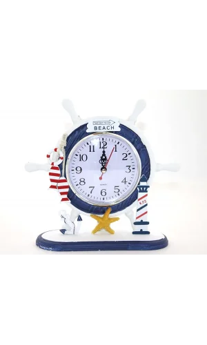 Ahşap Marin Dümenli Saat Model 3