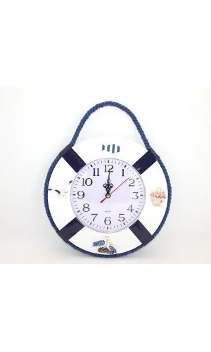 Ahşap Marin Duvara Asmalı Saat