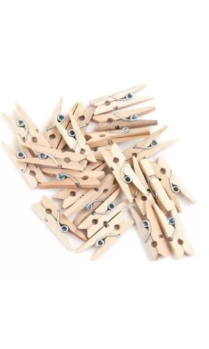 Ahşap Mini Ham Mandal 100 Adet