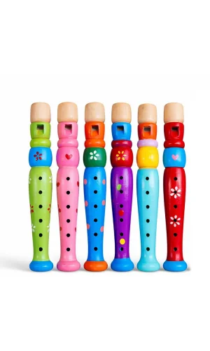 Ahşap Renkli Flüt Küçük