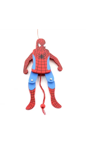 Ahşap Sallanan Örümcek Adam Figürü