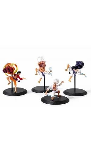 Anime One Piece Luffy Figürü 4lü Set