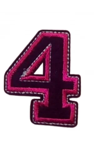 Aplike Ütü İle Yapışan 4  Rakamı  Arma 4x4 cm