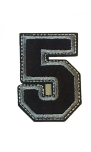 Aplike Ütü İle Yapışan 5  Rakamı  Arma 4x4 cm