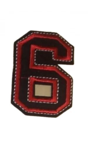 Aplike Ütü İle Yapışan 6  Rakamı  Arma 4x5 cm