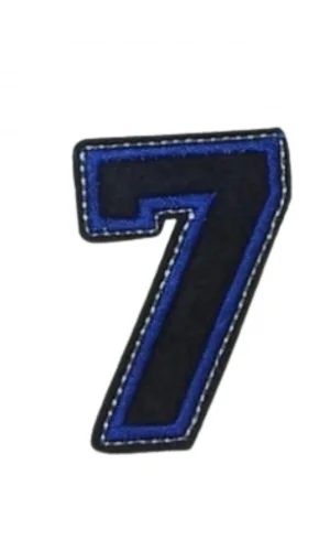 Aplike Ütü İle Yapışan 7  Rakamı  Arma 2x5 cm
