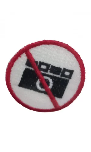 Aplike Ütü İle Yapışan Fotoğraf Makinesi Yasak Arma 3 cm