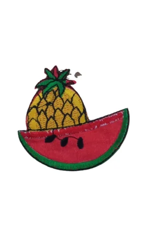 Aplike Ütü İle Yapışan Karpuz-Ananas Desen
