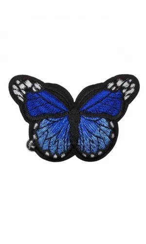 Aplike Ütü İle Yapışan Kelebek Lacivert Arma 7x5 cm