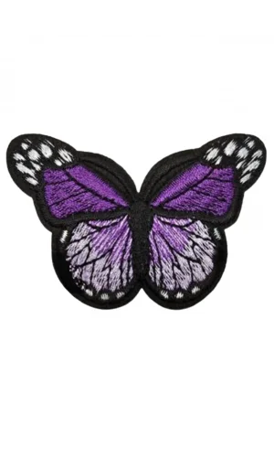 Aplike Ütü İle Yapışan Kelebek Mor Arma 7x5 cm