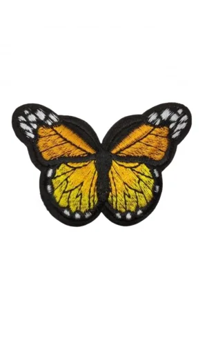 Aplike Ütü İle Yapışan Kelebek Sarı Arma 7x5 cm