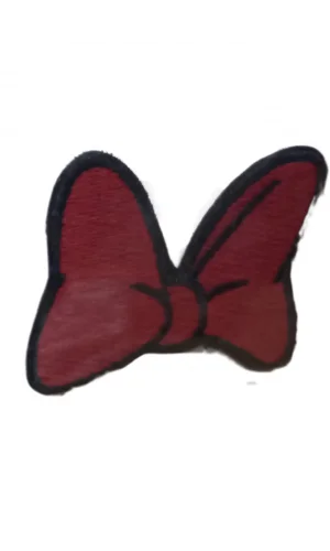 Aplike Ütü İle Yapışan Küçük Kelebek Kırmızı Arma 3x2 cm