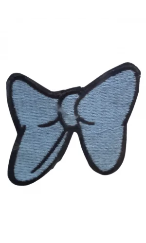 Aplike Ütü İle Yapışan Küçük Kelebek Mavi Arma 2x3 cm