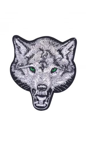 Aplike Ütü İle Yapışan Kurt Yeşilgöz Arma 7x6 cm