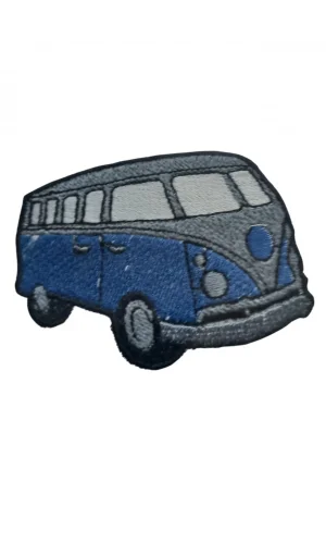 Aplike Ütü İle Yapışan Otobüs Mavi - Gri Arma 4x2 cm