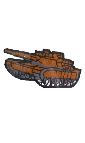 Aplike Ütü İle Yapışan Tank Turuncu Arma 4x3 cm