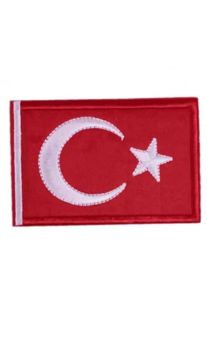 Aplike Ütü İle Yapışan Türk Bayrağı Dikdörtgen Arma 6x4 cm