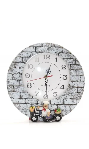 Aşçı Tasarımlı Polyester Duvar Saati Model 1