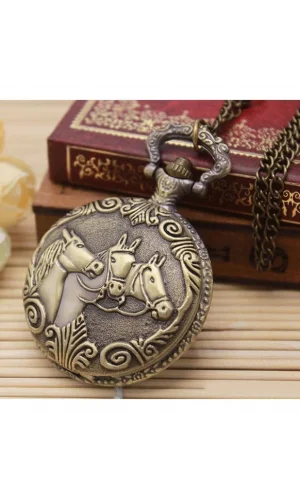 At Büstü Köstekli Saat Model 1