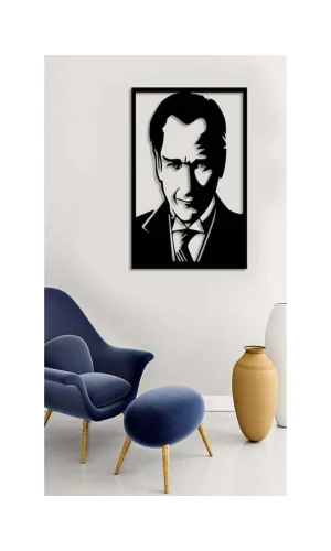 Atatürk Silüet Ahşap Duvar Tablosu