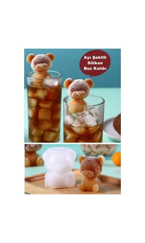 Ayı Şekilli Silikon Buz Kalıbı