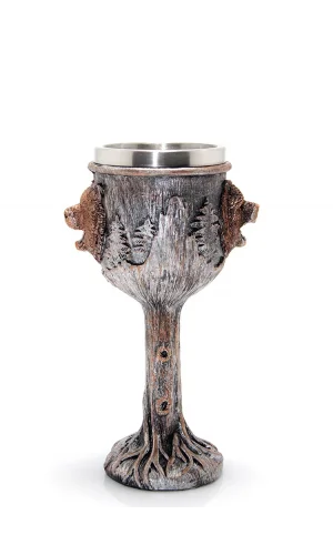 Ayı Tasarımlı Paslanmaz Çelik Kadeh Bardak