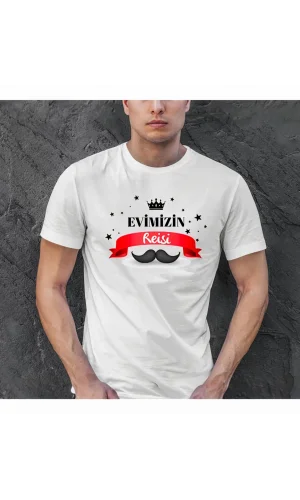 Babalar Günü Baskılı T-shirt - Beyaz