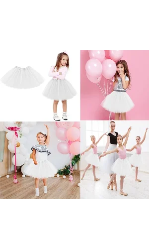 Bale Gösteri Eteği Beyaz Çocuk Boy