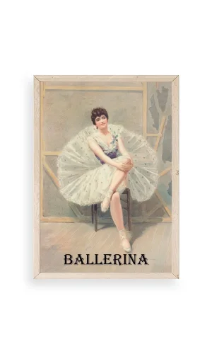 Ballerina Ahşap Çerçeveli Tablo