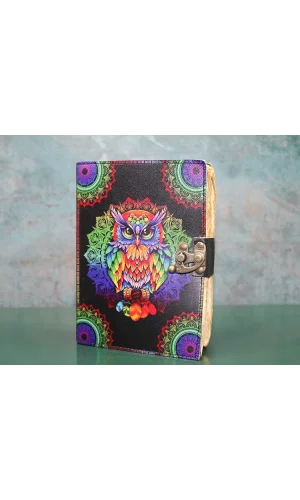 Baykuşlu Deri Defter Model 2