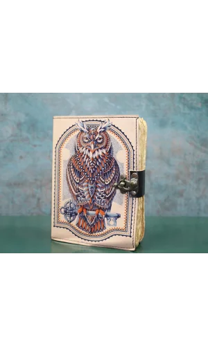 Baykuşlu Deri Defter Model 3