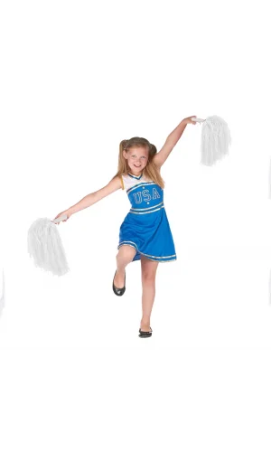 Beyaz Renk Gösteri Ponponu Çift