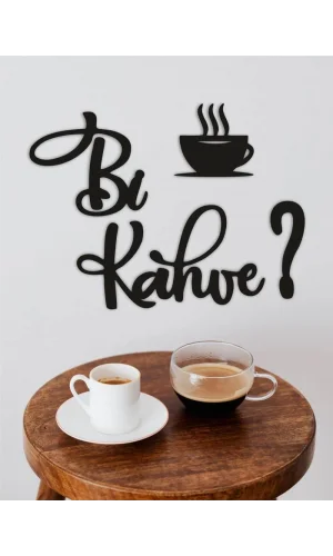 Bi Kahve? – Ahşap Duvar Dekoru