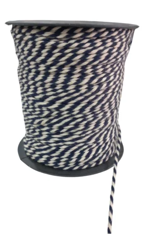 Bileklik ipi, Hediye Paketleme ipi, Şans, Bereket, Aşk, Şifa, Güç 5 mm Pamuk  5 metre Lacivert