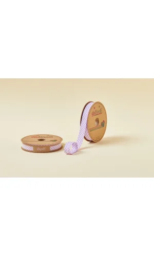 Biye Ekoseli Katlı E07 Lila 2 cm 25 Metre %65 Koton %35 Polyester