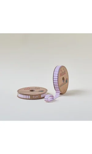 Biye Kalın Çizgili Katlı F07 Gül Kurusu 2 cm 25 Metre %65 Koton %35 Polyester