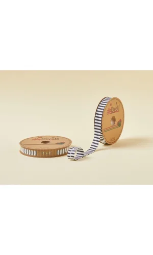 Biye Kalın Çizgili Katlı F11 Siyah 2 cm 25 Metre %65 Koton %35 Polyester