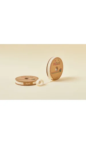 Biye Puanlı Katlı B04 Sarı 2 cm 25 Metre %65 Koton %35 Polyester