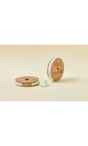 Biye Puanlı Katlı B05 Yeşil 2 cm 25 Metre %65 Koton %35 Polyester