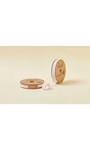 Biye Puanlı Katlı B06 Turuncu 2 cm 25 Metre %65 Koton %35 Polyester